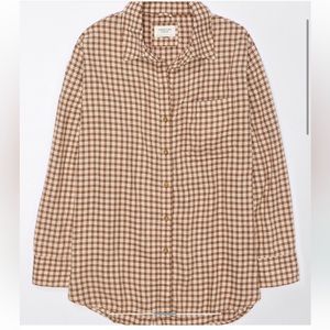 AE Oversized Plaid Flannel Shirt